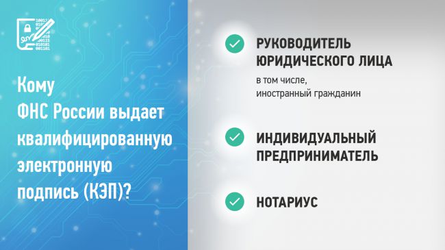 Кому ФНС России выдает квалифицированную электронную подпись?